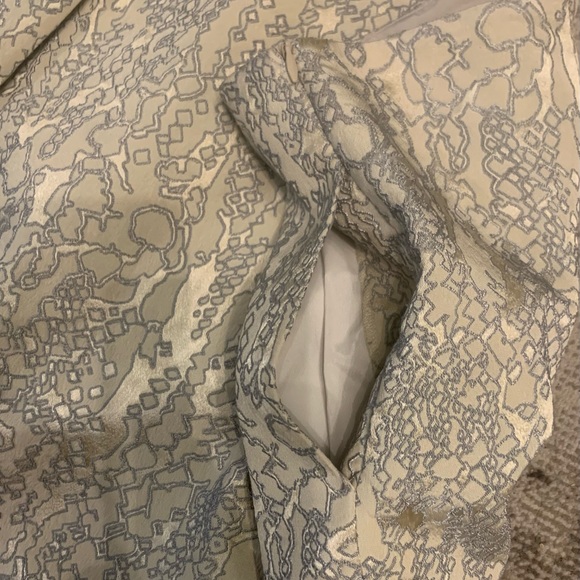 LAFEYETTE 148 Gold and Silver Jacquard Brocade Tulip Mini Skirt Plus Sz 18 - Picture 6 of 11